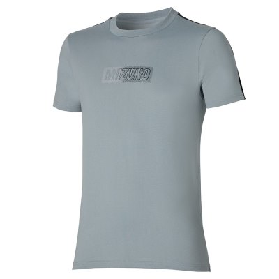 Camisa Mizuno Release Tape Tee Hombre - Grises - Chile M480YHLKAC